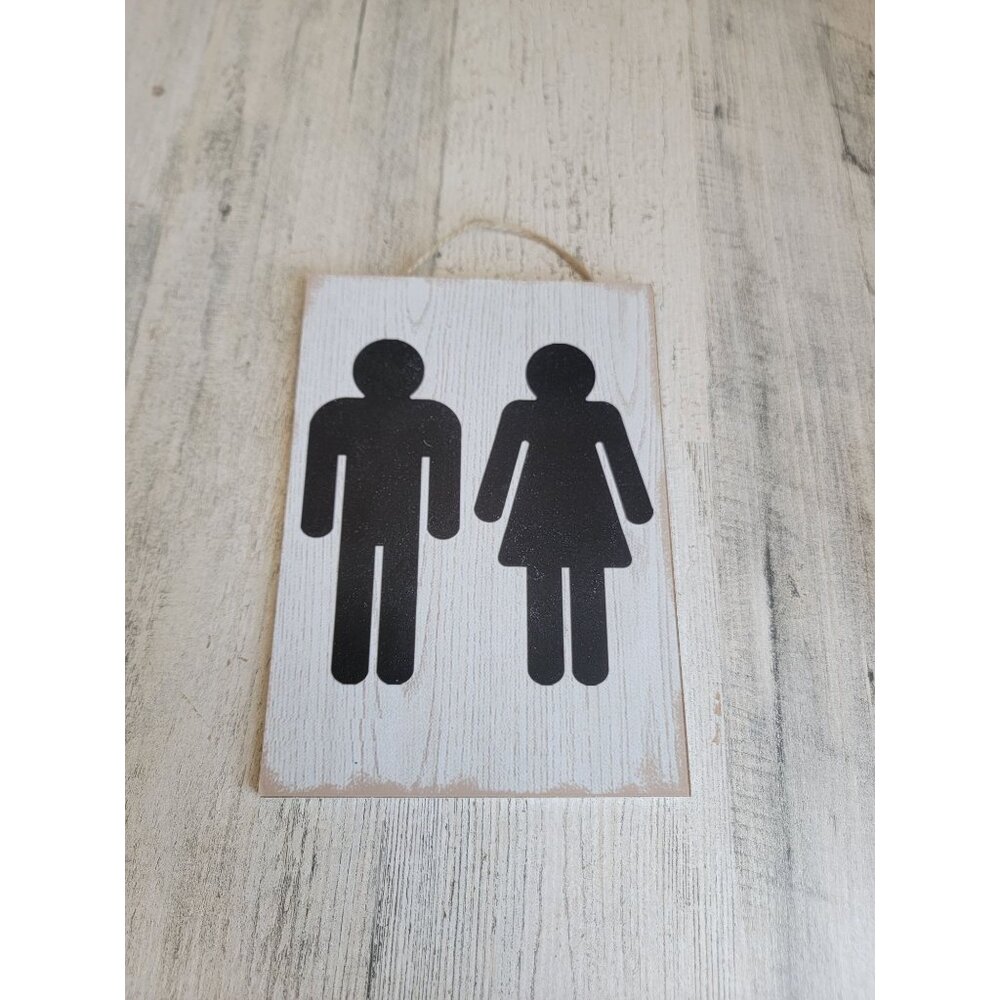 Male female bathroom sign‎ home decor funny